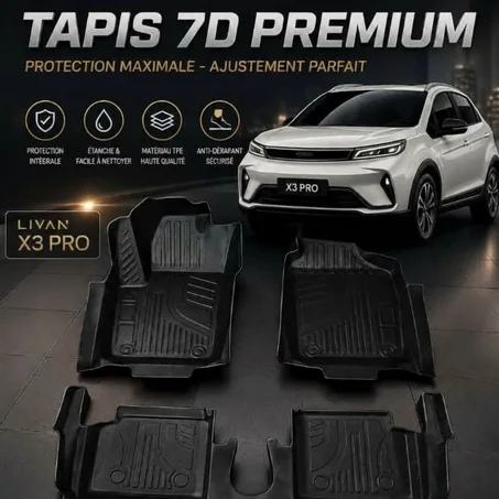 🚙 Tapis Carbon 7D  LIVAN X3 PRO
