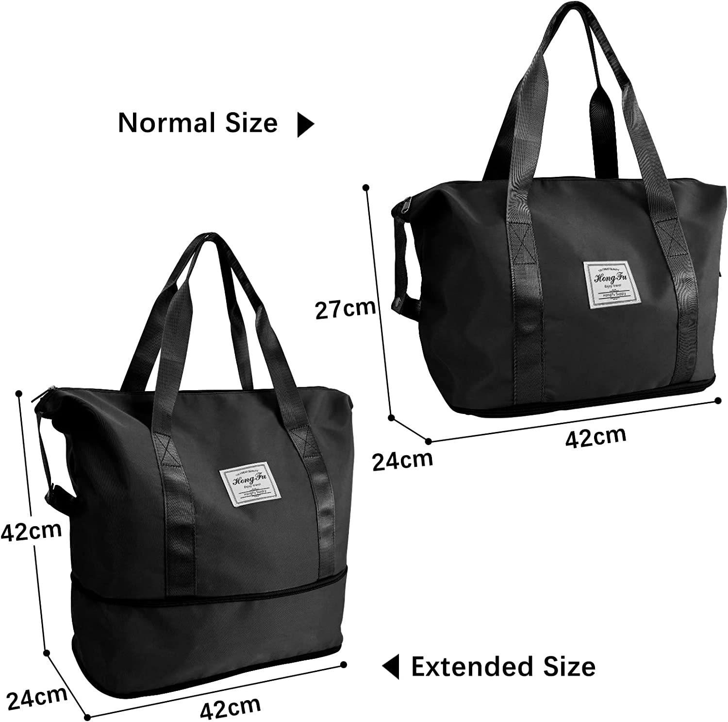 Sac de voyage pliable de grande capacité Sac fourre-tout Bordeaux