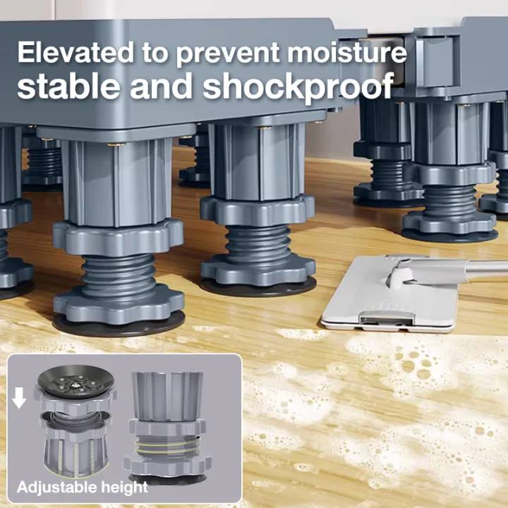 منصة دعم احترافية للغسالات والتلاجات – صامتة ومضادة للانزلاق