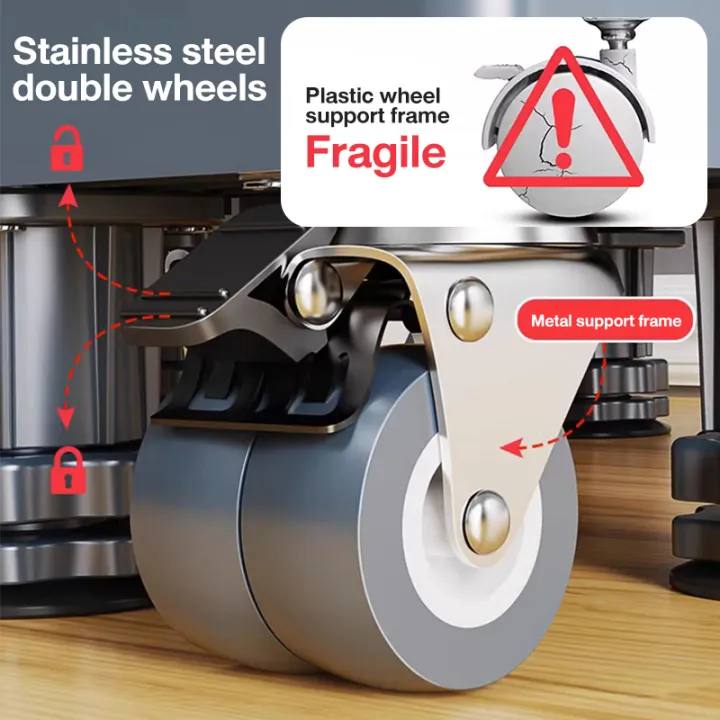 منصة دعم احترافية للغسالات والتلاجات – صامتة ومضادة للانزلاق