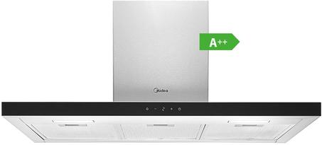 Hotte Aspirante 90 cm INOX ET VERRE TREMPE MIDEA