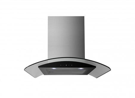 Hotte 90 cm midea inox et verre trempé  TEW2V33