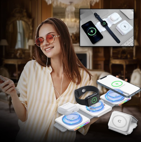 الشاحن المغناطيسي الذكي 3 في 1