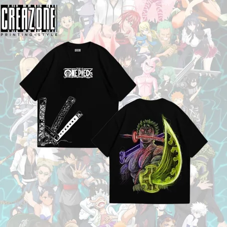 One Piece – تيشورت زورو بثلاث سيوف 🔥 تصميم حصري