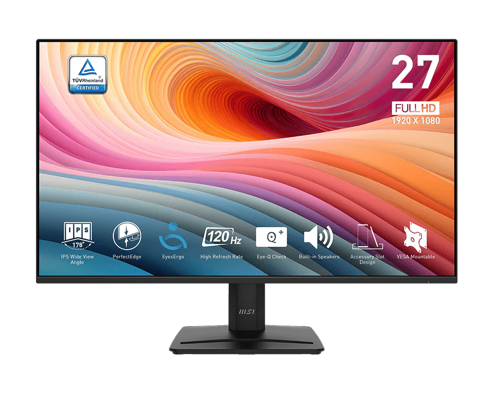 Monitor MSI 27″ PRO MP275 E2 FHD IPS 120HZ 1MS BLACK