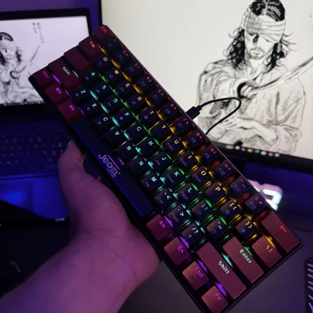 Mechanical keyboard JEDEL KL69 BLACK/RED