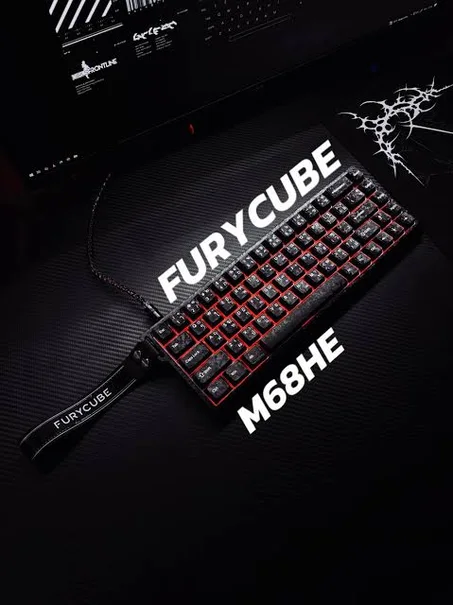 keyboard  FURYCUBE M68 HE SWITCH MAG PRO ARGB BLACK Carbon Fiber-Inspired