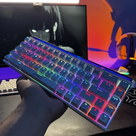 mechanical keyboard jedel kl-71 with Cool RGB lighting box