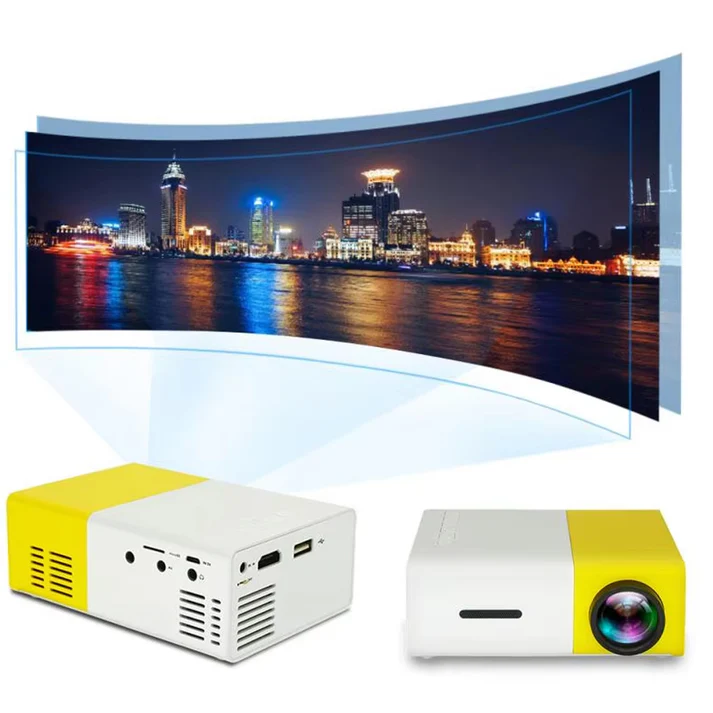 PVO Proyector,WiFi Proyector Portátil, La Pantalla del Teléfono Móvil se Puede Reflejar al Proyector de Forma Inalámbrica o a Través de un Cable de Datos, Compatible con la Mayoría de Disposi