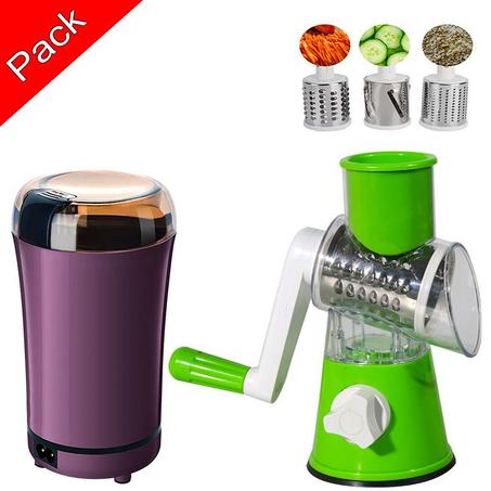 باك  المطبخ المكون من طحانة التوابل والقهوة + طحانة متعددة الاستخدامات