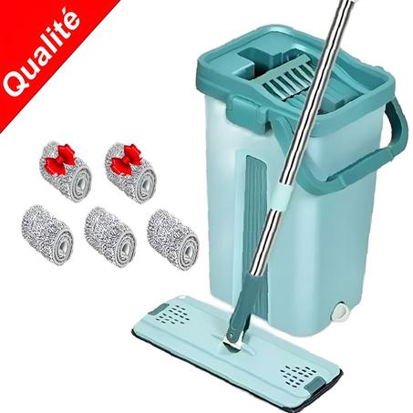 ممسحة المنزل القابلة للعصر التلقائي. مع خمسة منشفات إضافية