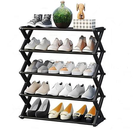 منظم الأحدية ب 5 رفوف قابلة للطي