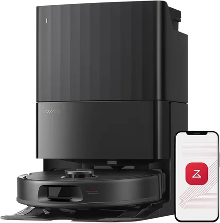 روبوت التنظيف والمسح روبوروك كيو ريفُو 5AE، بقوة شفط 12000 باسكال، مُطوّر من طراز S7 ماكس ألترا، مزود بذراع مرن لتنظيف الحواف، وفرشتين مزدوجتين مضادتين للتشابك، ورفع الممسحة بمقدار 10 مم، وغس