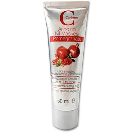 Claderm قناع الوجه بالطين والرمان – 50 مل