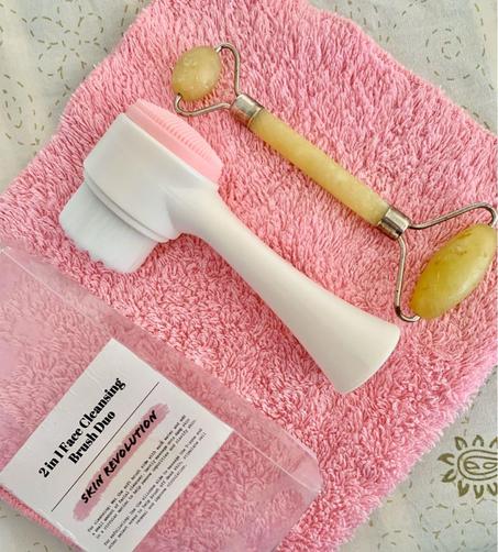 2in 1 🤩 Facial Cleaner + Jade Roller