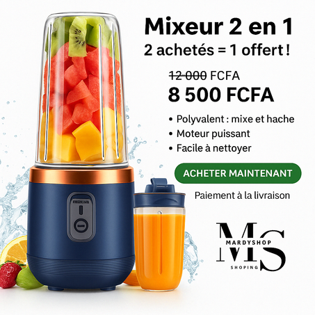 Mini blenders 2 EN 1  avec 2 achetés 1 offert
