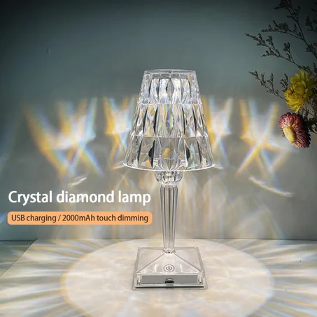 المصباح الليلي الماسي المزخرف