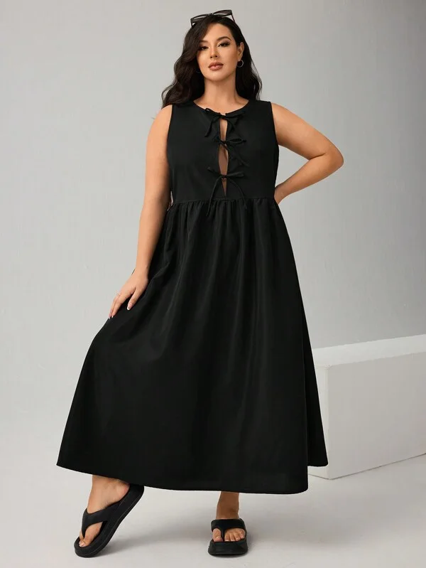 Robe Longue Noire Sans Manches
