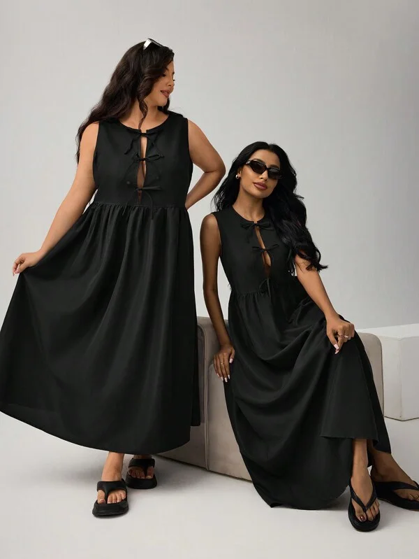 Robe Longue Noire Sans Manches