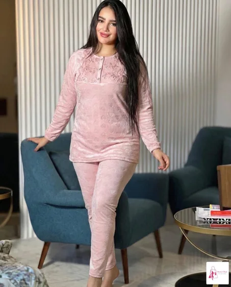 بيجامات بسرول ناعمة، دافئة، مثالية للبرد ❄️