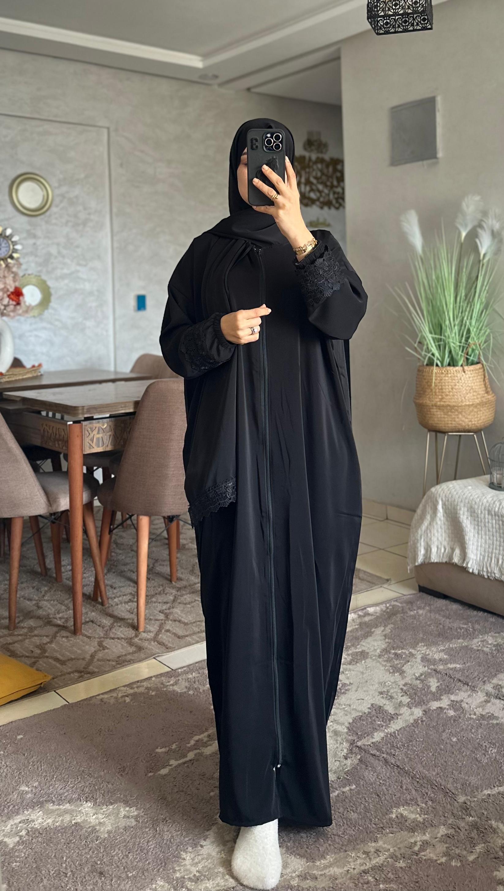 عباية رمضان من قماش كريب روزا