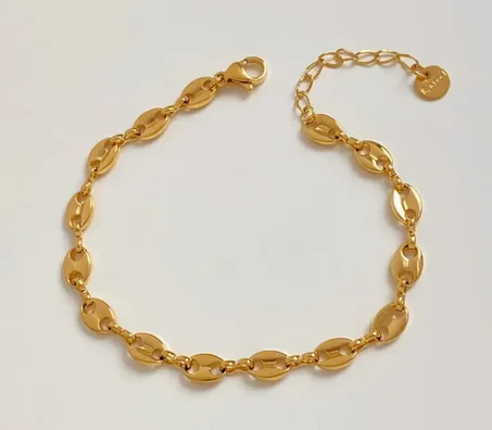 Bracelet Chaîne de Grains de Café