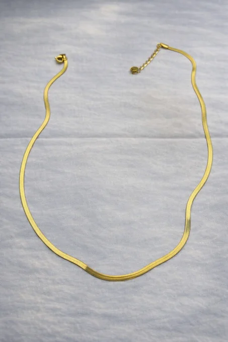 collier serpent en acier inoxydable