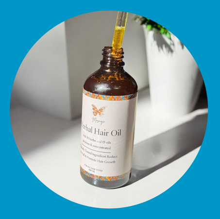 "herbal hair oil"   زيت الشعر الطبيعي – تغذية عميقة ولمعان طبيعي