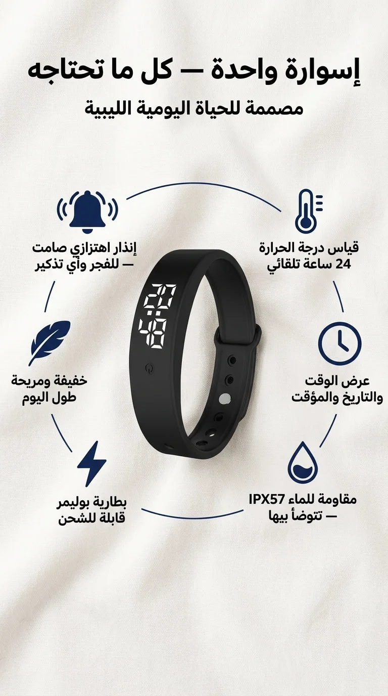 السوار الذكي المنبّه بالاهتزاز