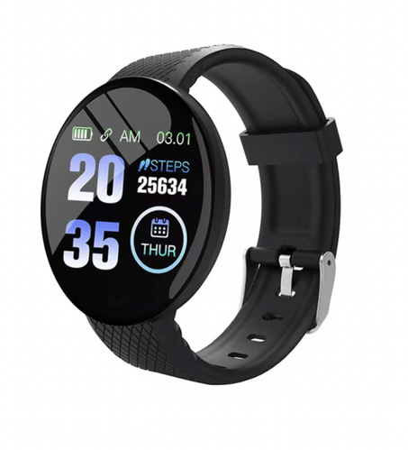 ساعة ذكية للرجال والنساء بشاشة لمس كاملة للياقة البدنية