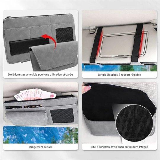 Organisateur Pare-Soleil Voiture Multi-Poches