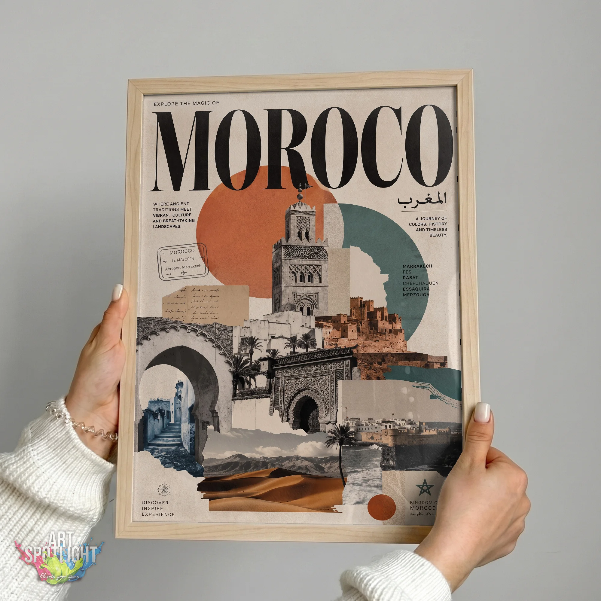 MOROCCO LANDMARKS COLLAGE