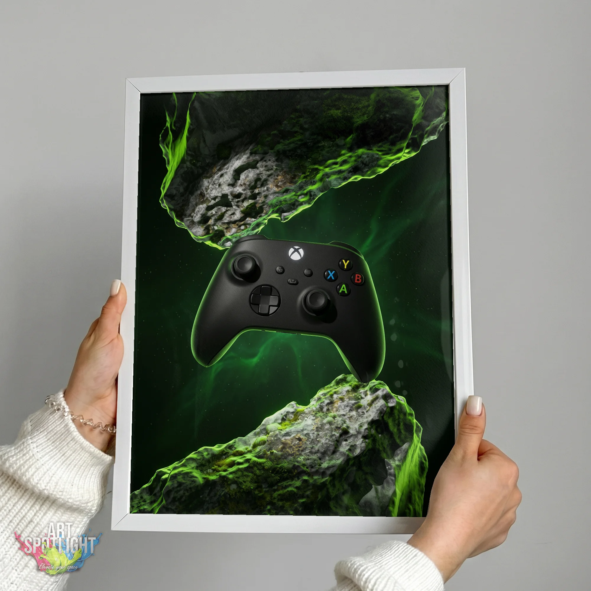 XBOX CONTROLLER GREEN ASTEROID