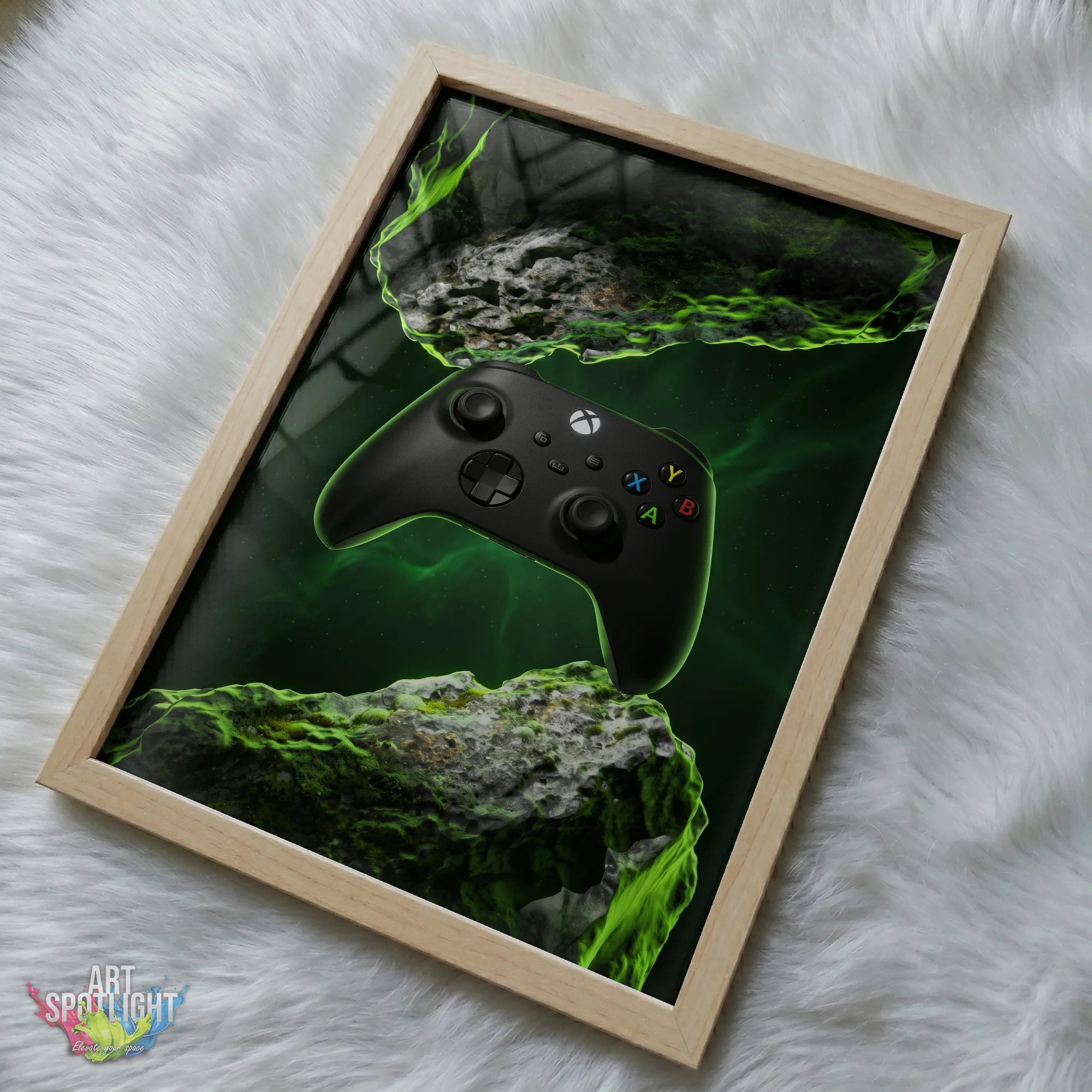 XBOX CONTROLLER GREEN ASTEROID