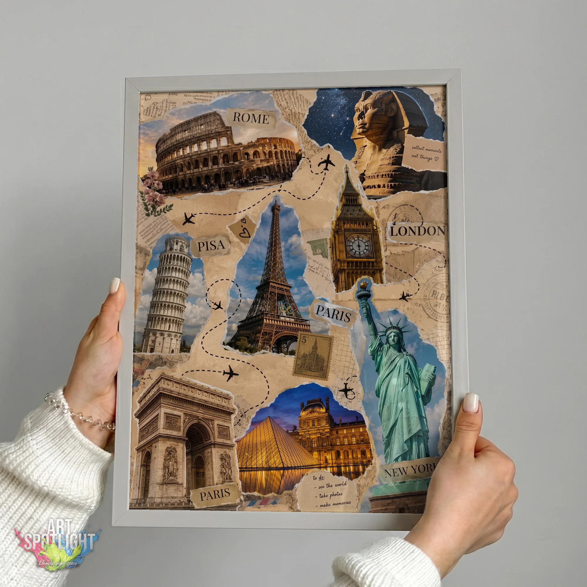WORLD LANDMARKS COLLAGE