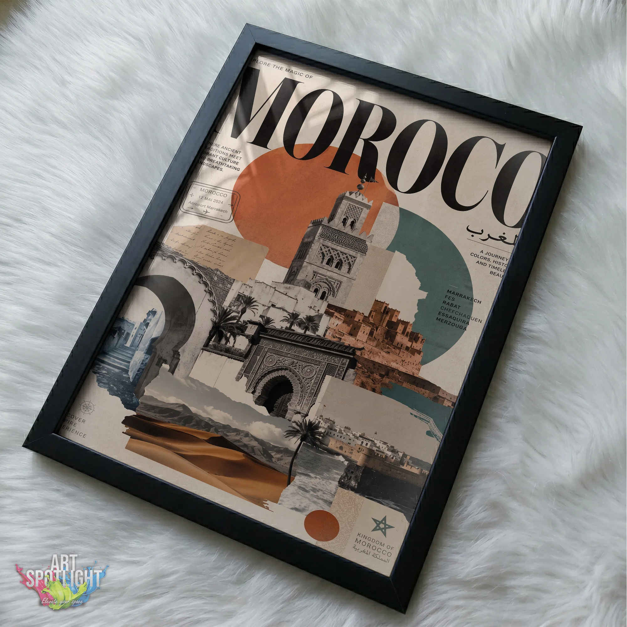 MOROCCO LANDMARKS COLLAGE