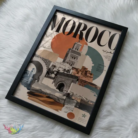 MOROCCO LANDMARKS COLLAGE