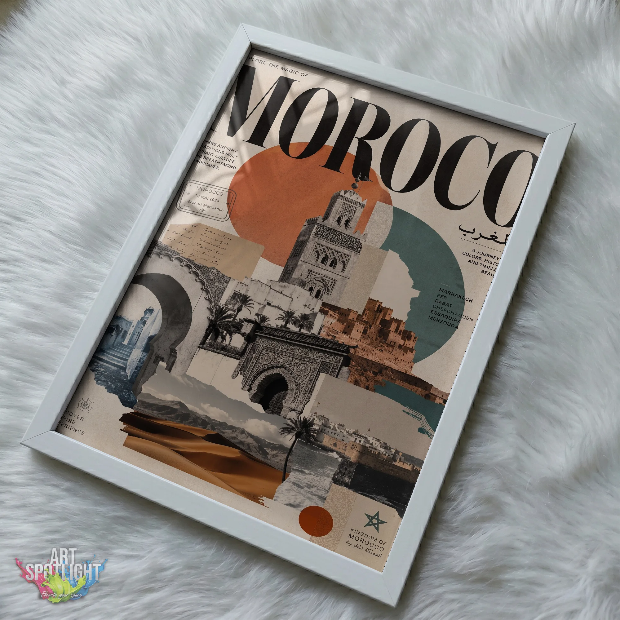 MOROCCO LANDMARKS COLLAGE