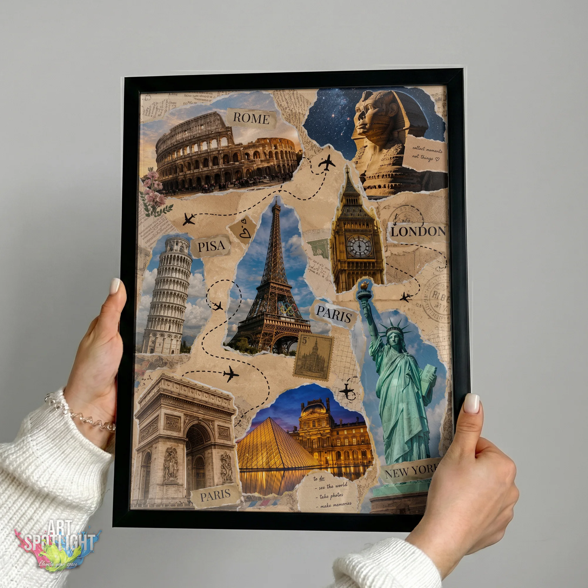 WORLD LANDMARKS COLLAGE