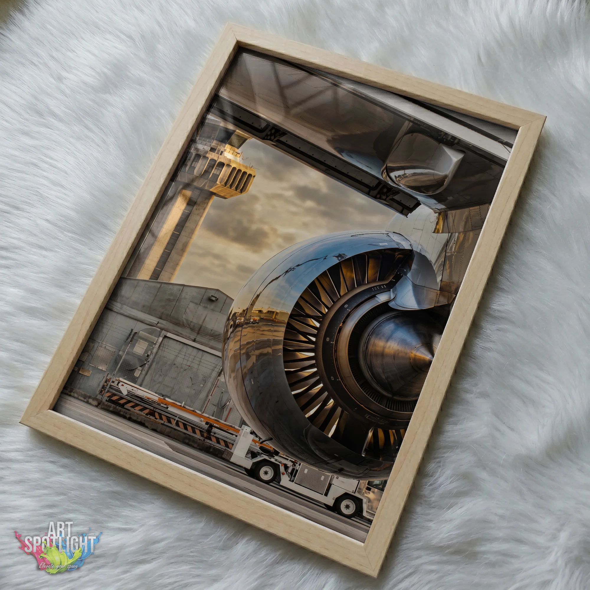 JET ENGINE AND CONTROL TOWER