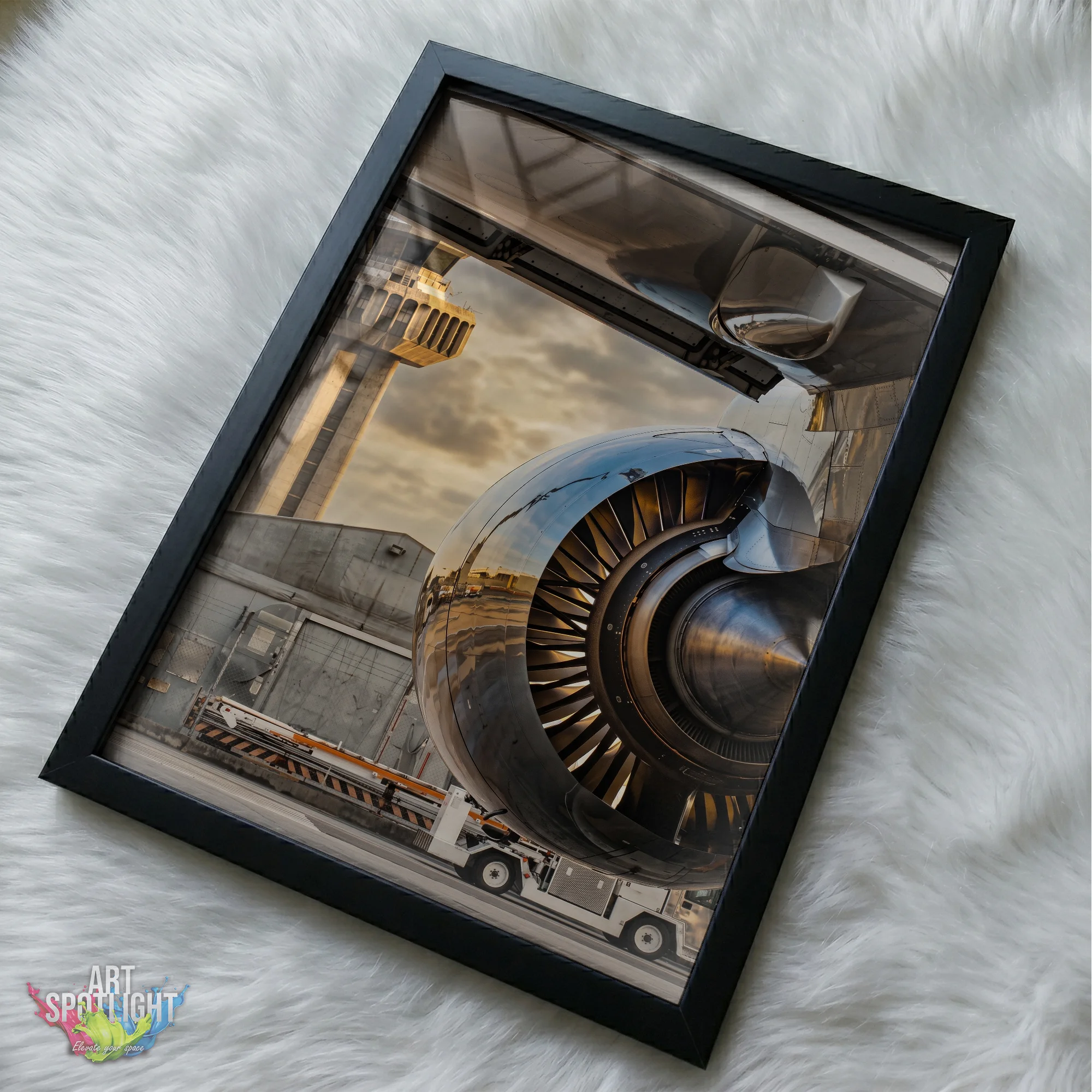 JET ENGINE AND CONTROL TOWER