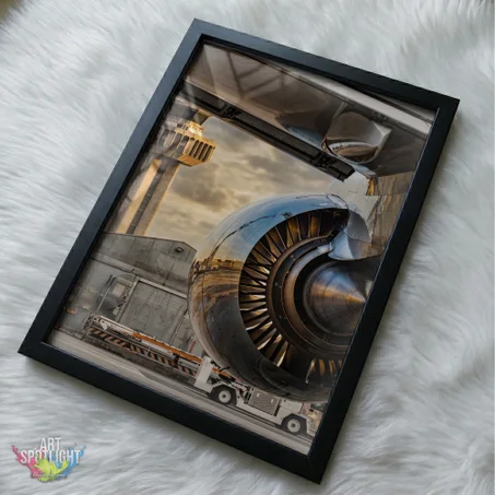 JET ENGINE AND CONTROL TOWER