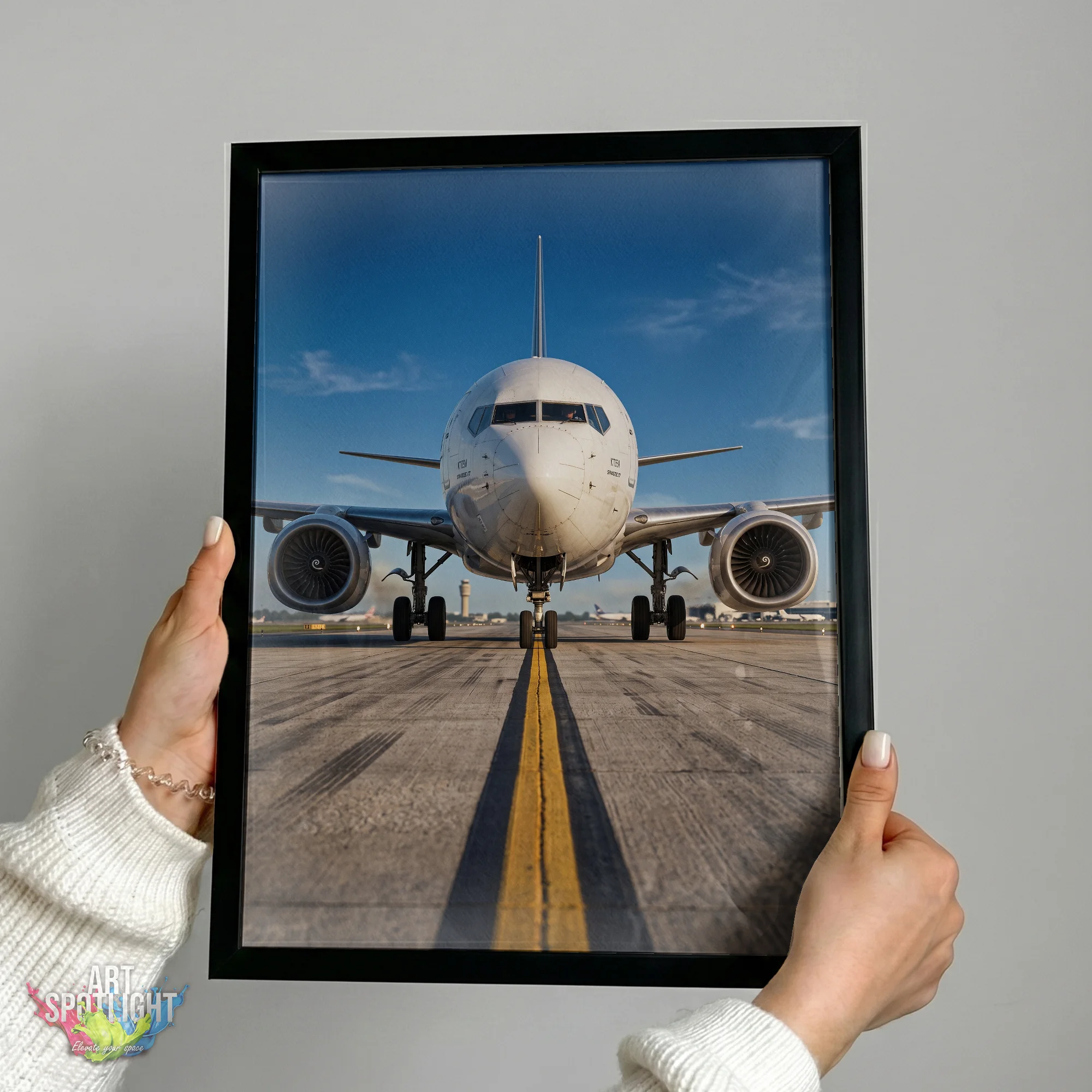 BOEING 737 ON RUNWAY