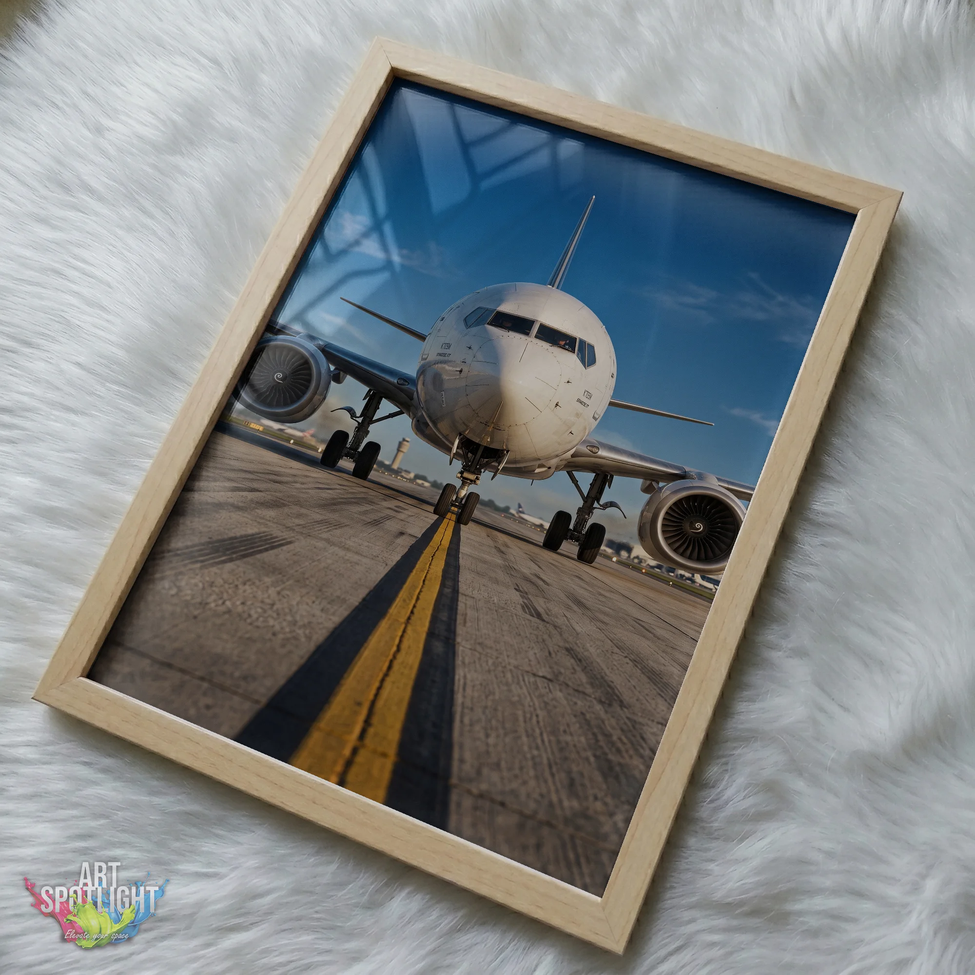 BOEING 737 ON RUNWAY