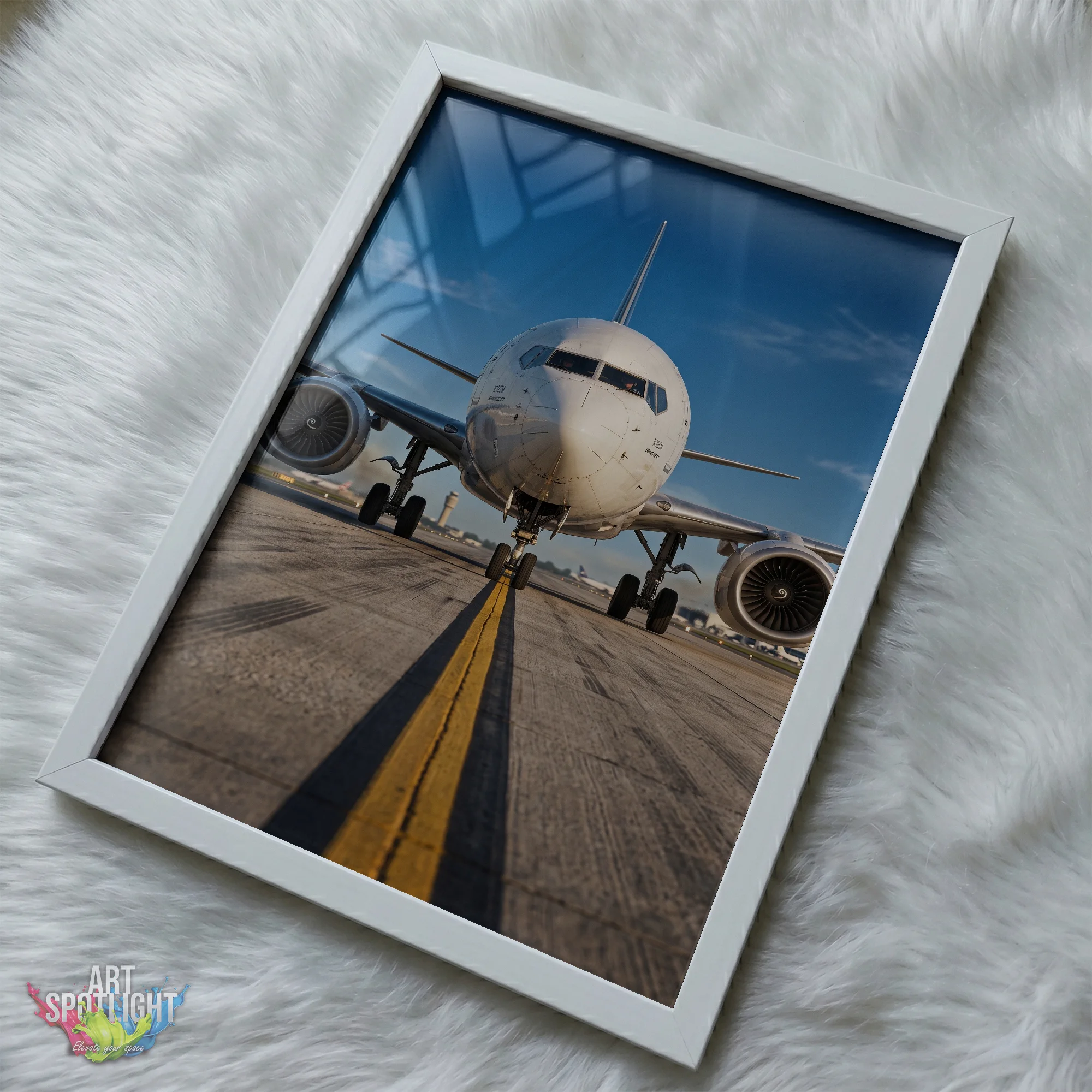 BOEING 737 ON RUNWAY