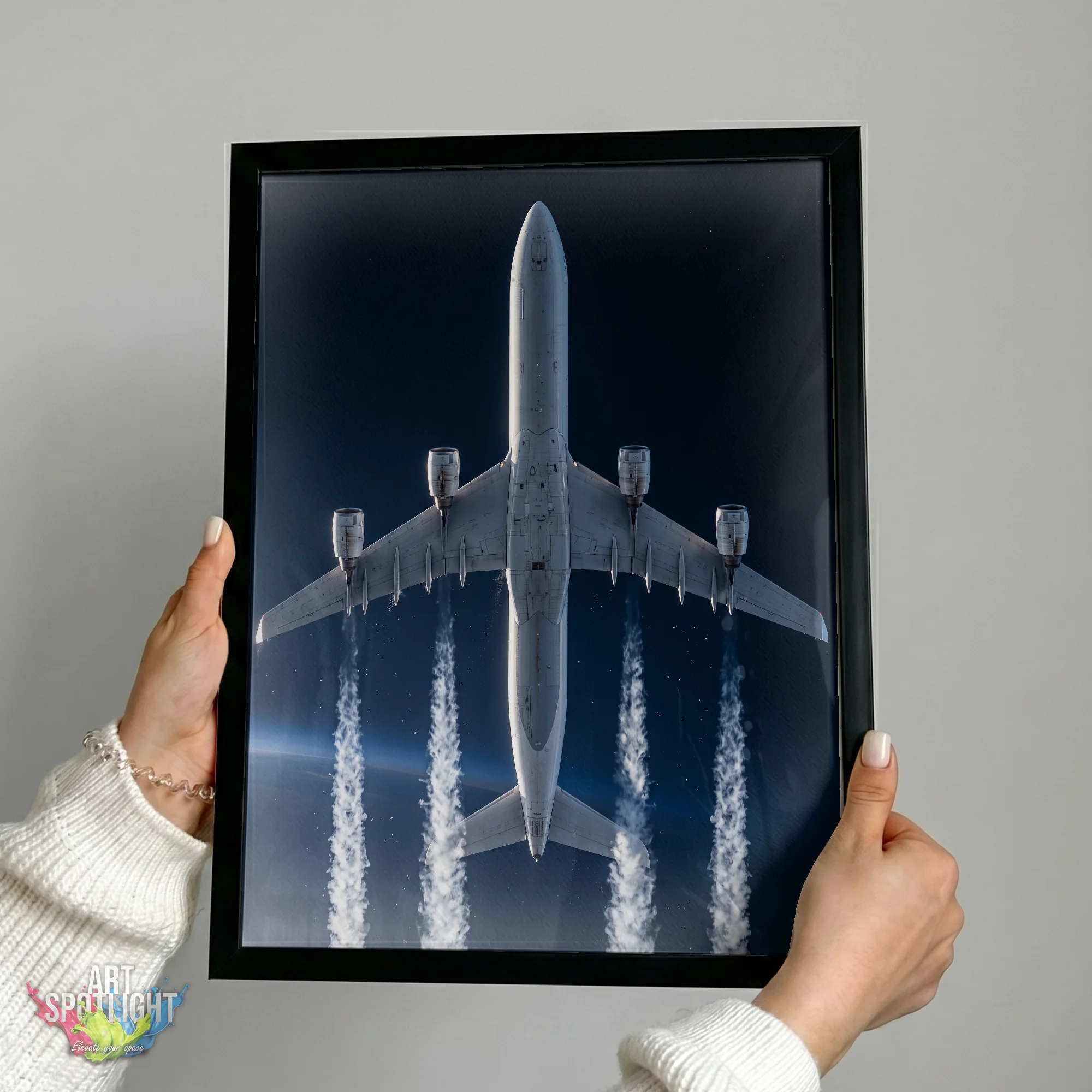 AIRLINER VAPOR TRAILS