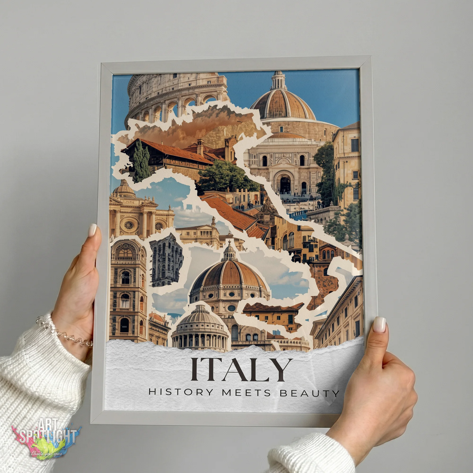 ITALY LANDMARKS COLLAGE