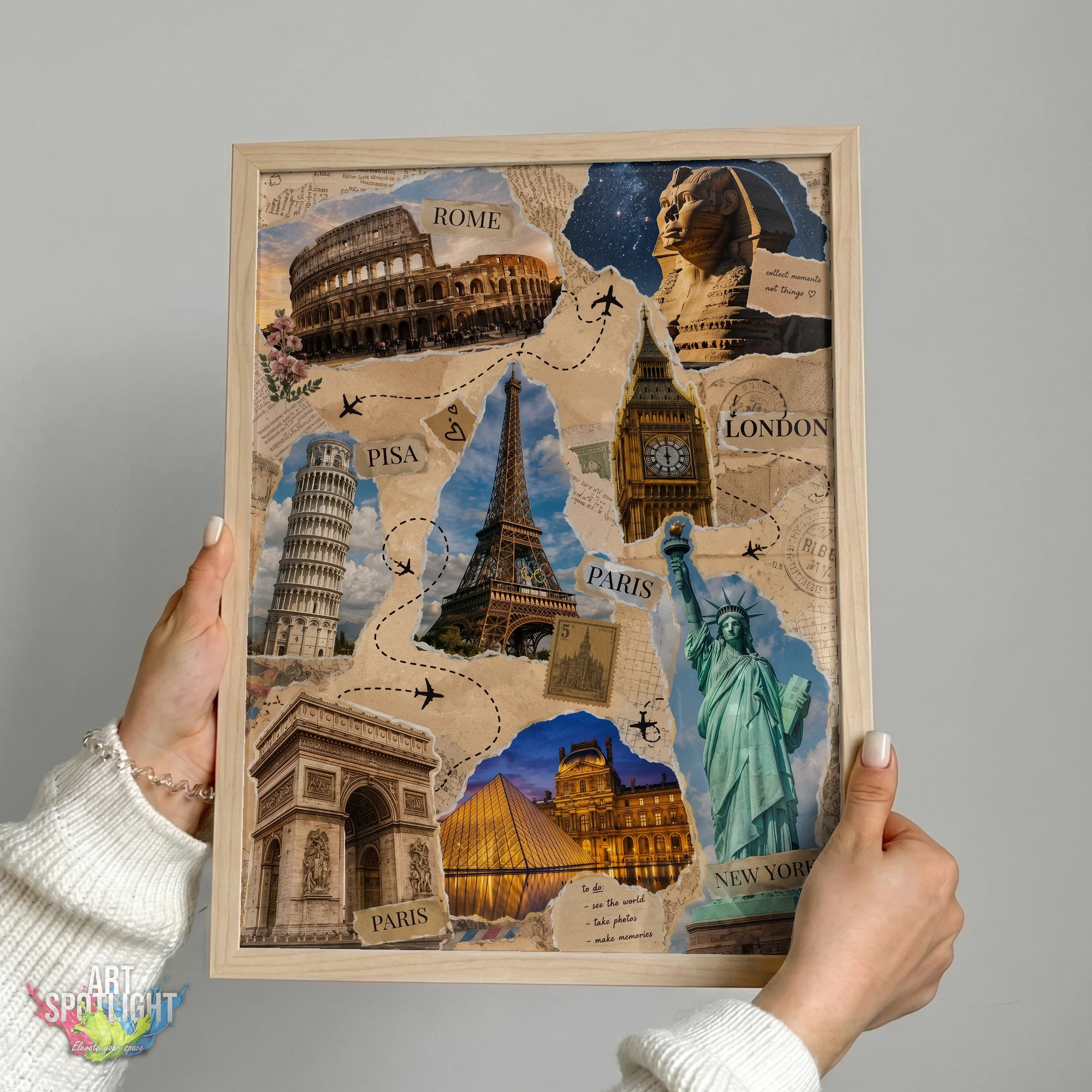 WORLD LANDMARKS COLLAGE
