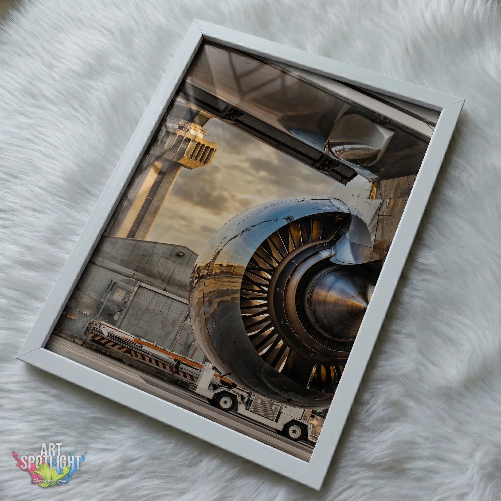 JET ENGINE AND CONTROL TOWER