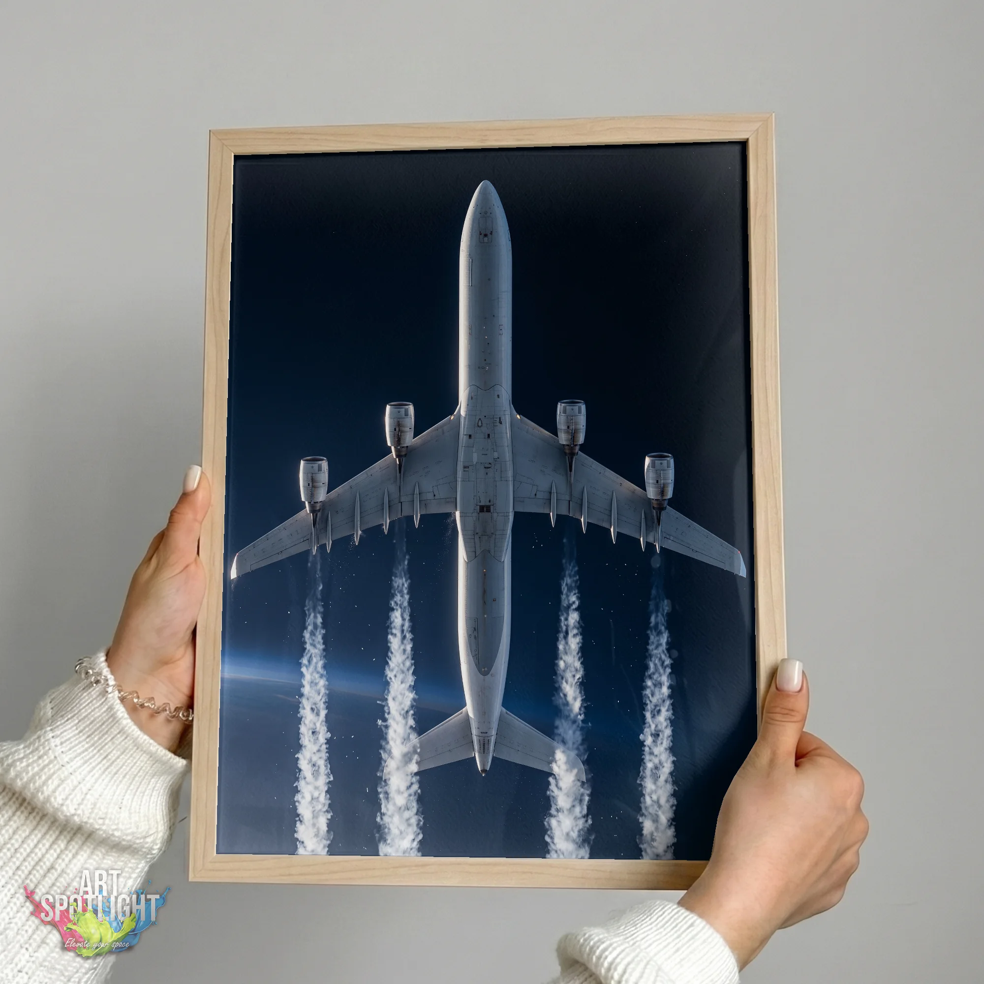 AIRLINER VAPOR TRAILS